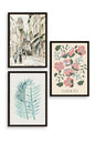 Harmony Üçlü Ahşap Çerçeveli Tablo 30 x 40