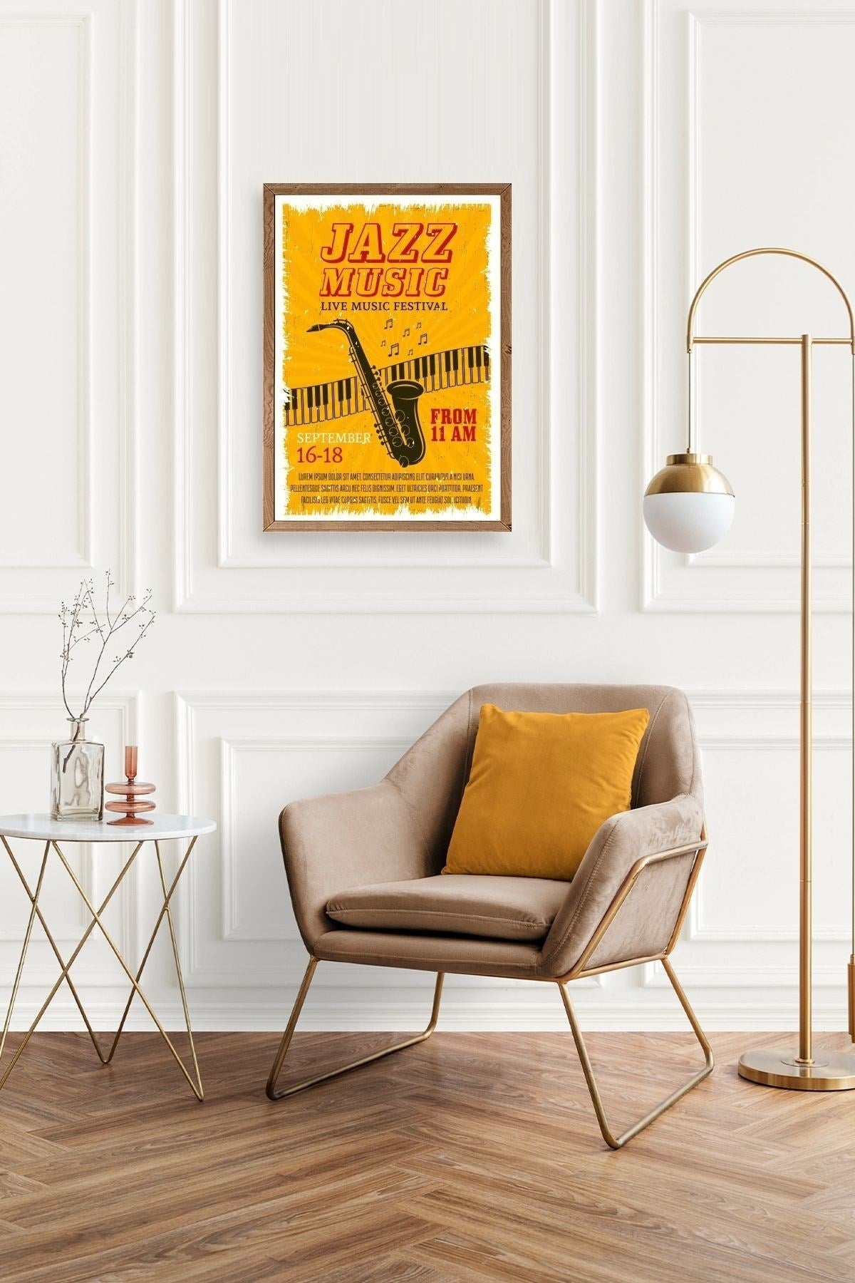 Jazz Ahşap Çerçeveli Tablo 30 x 42