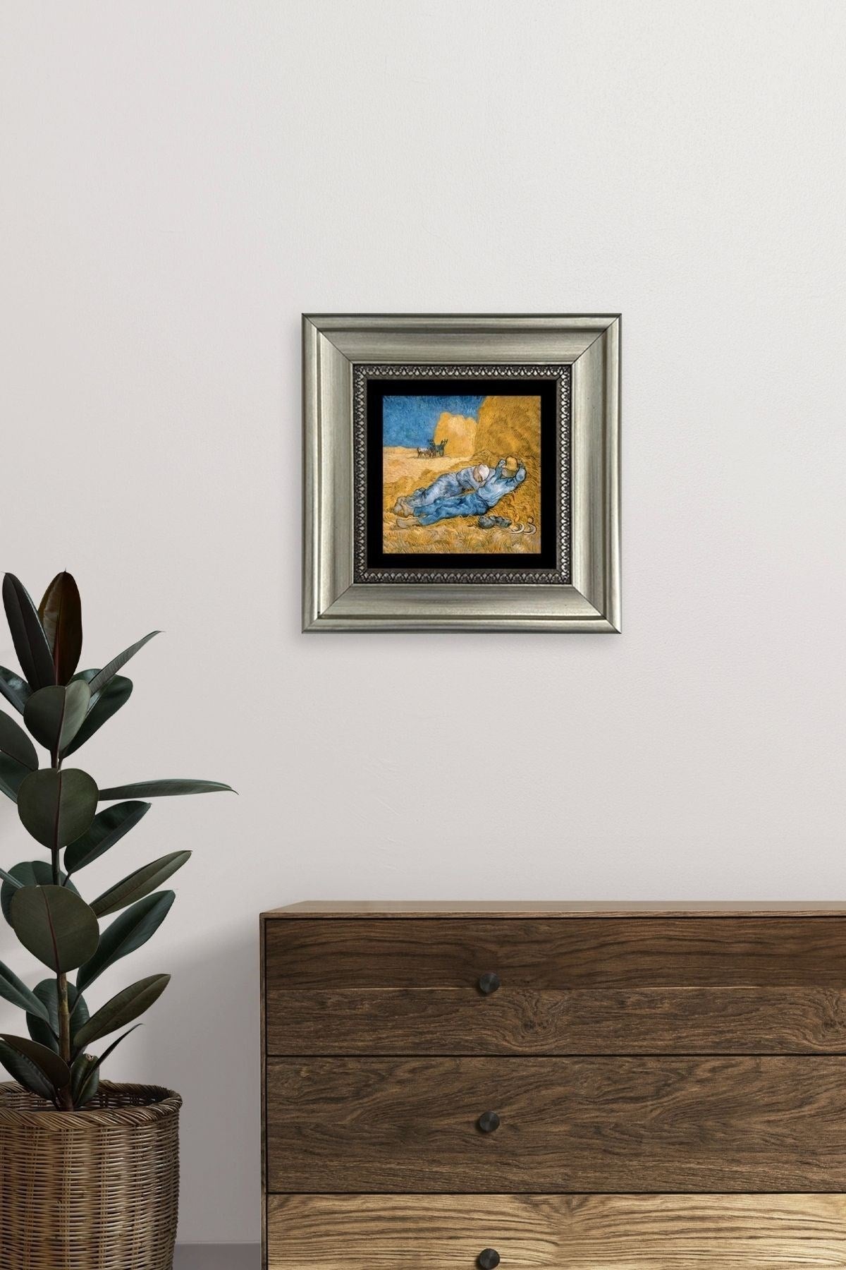 Van Gogh Çerçeveli Taş Tablo 20 cm