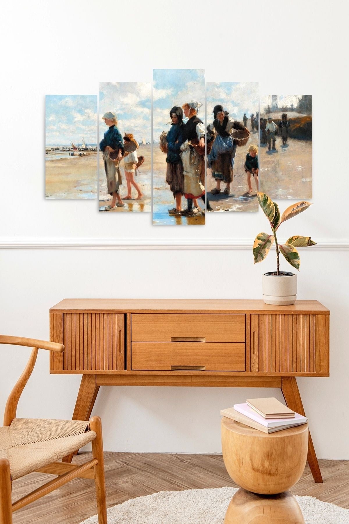 Manzara İnsan 5 Parçalı Mdf Tablo 60 x 100