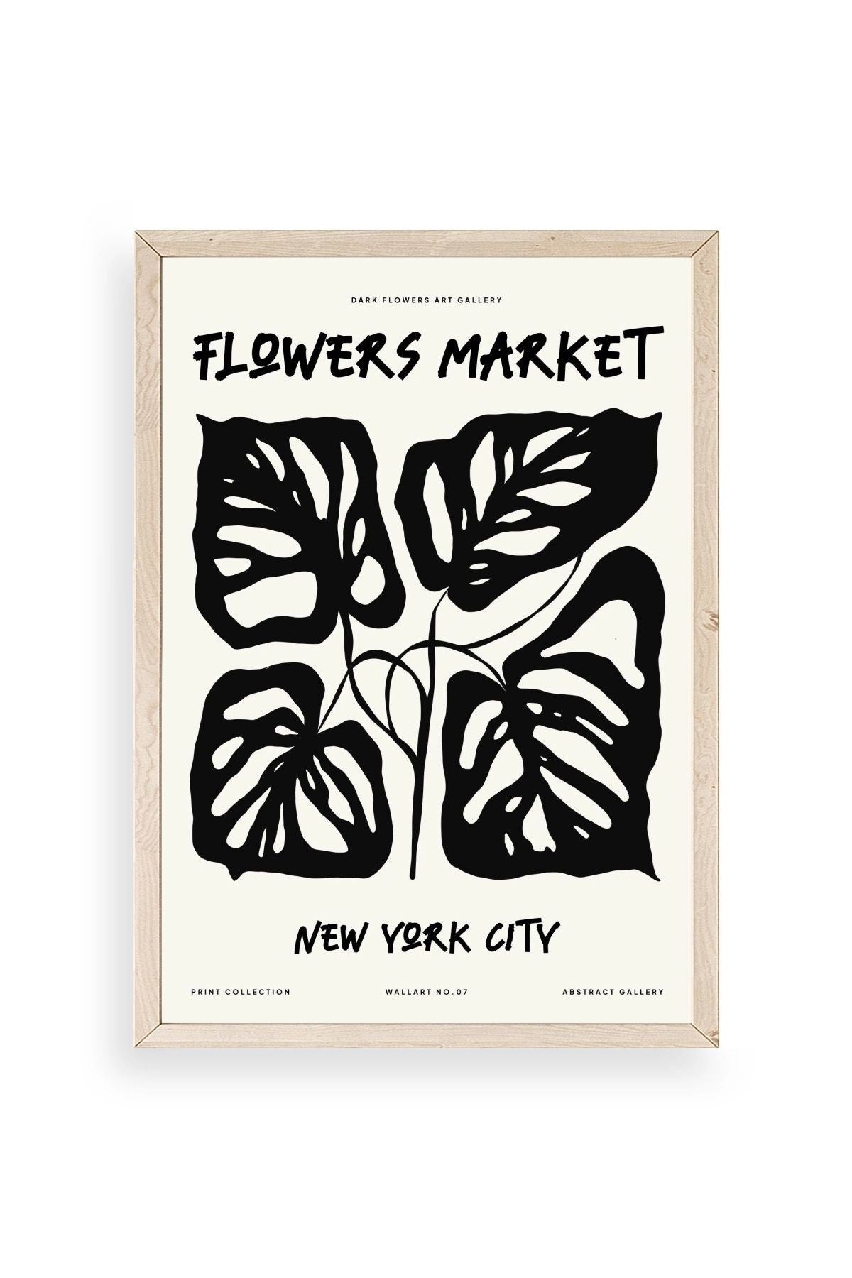 Yaprak Ahşap Çerçeveli Tablo 50 x 70