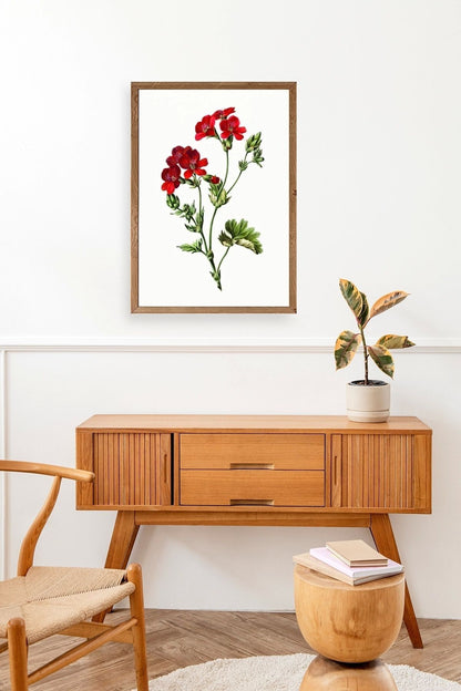 Çiçekler Ahşap Çerçeveli Tablo 23 x 30