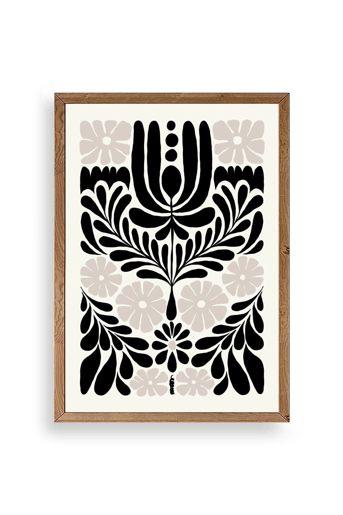 Çiçek Ahşap Çerçeveli Tablo 23 x 30