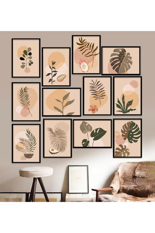 12 Parça Çerçeve Görünümlü Mdf Tablo Seti 15 x 20