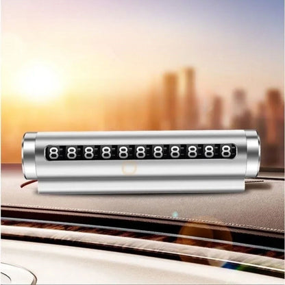 BUFFER® Alüminyum Kasa Gri Renk Çevirmeli Araç Içi Telefon Numaratörü Park Oto Numaratörü