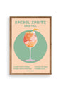 Aperol Spritz Ahşap Çerçeveli Tablo 17 x 23