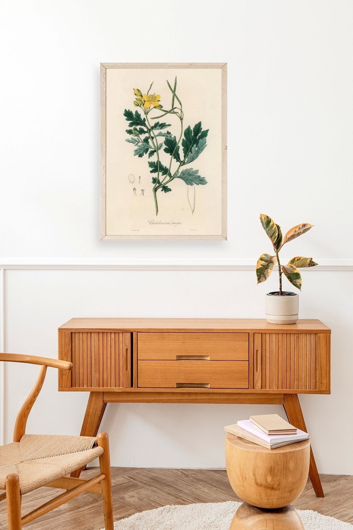 Çiçek Ahşap Çerçeveli Tablo 50 x 70