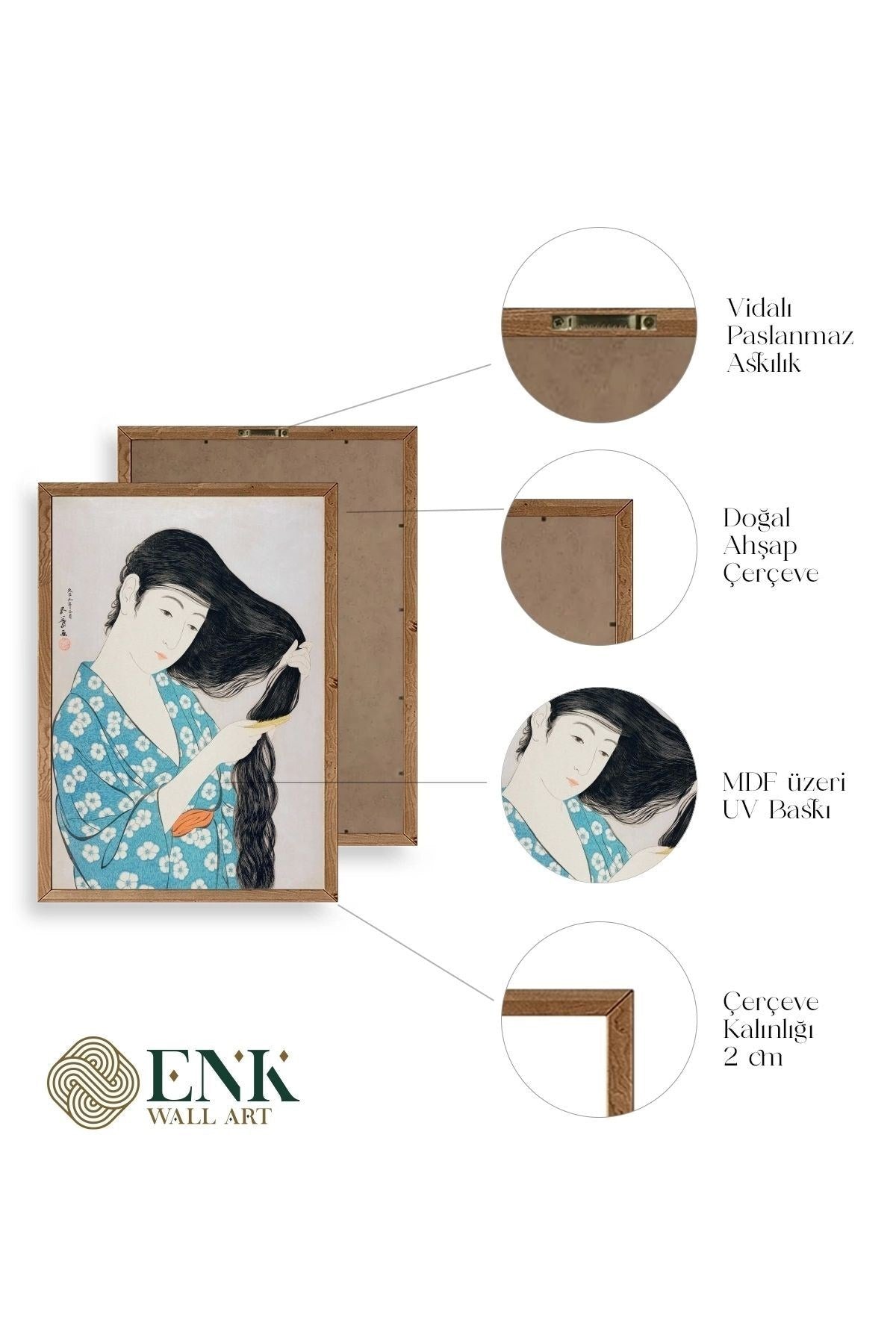 Hashiguchi Goyo Ahşap Çerçeveli Tablo 30 x 42