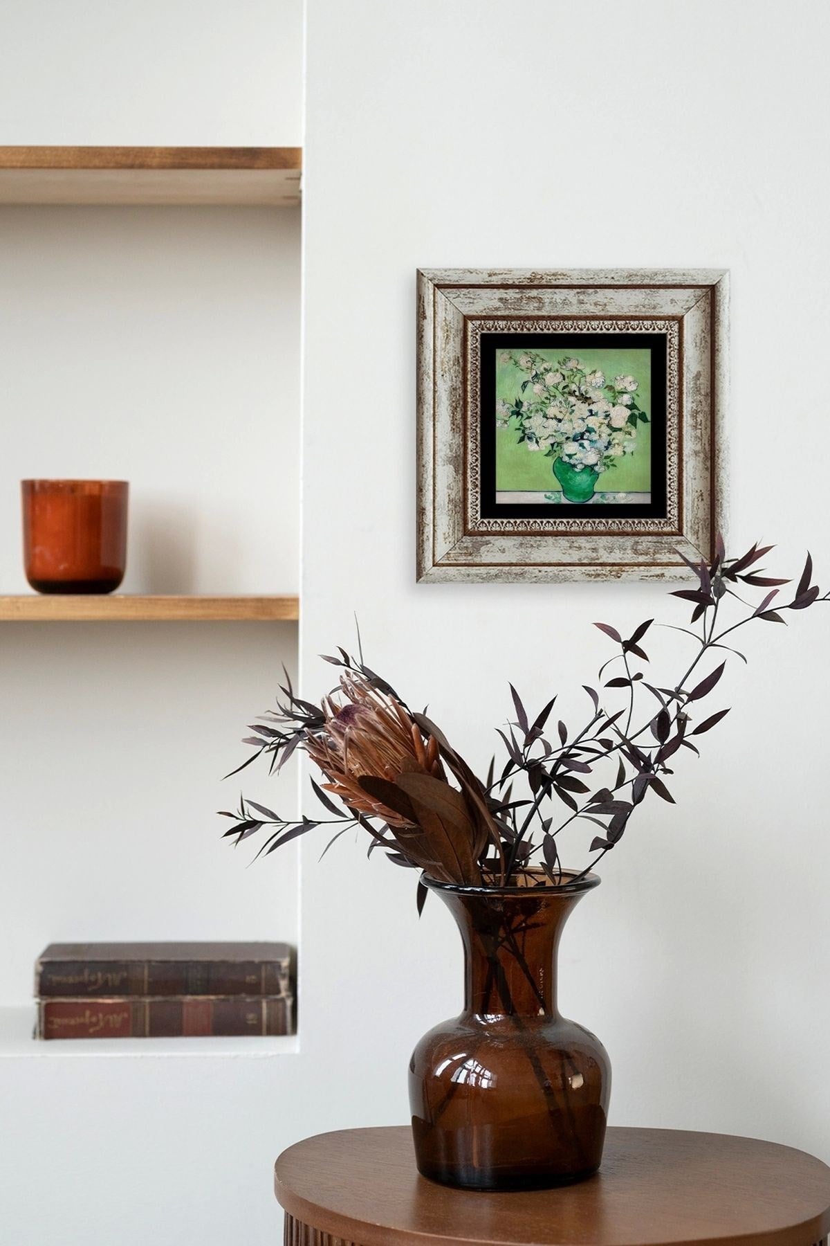 Van Gogh Çerçeveli Taş Tablo 20 cm