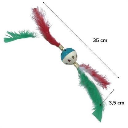 BUFFER®Tüylü PüsküllüKedi OyuncağıDikkat Çekici Renkli Sevimli Evcil Hayvan Oyuncağı