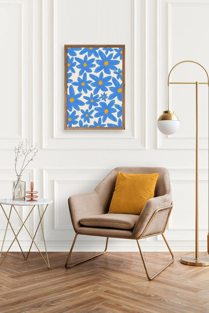 Çiçekler Ahşap Çerçeveli Tablo 23 x 30