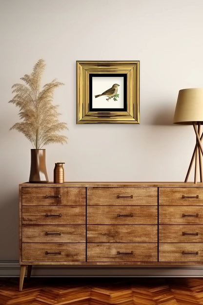 Serçe Çerçeveli Taş Tablo 20 cm