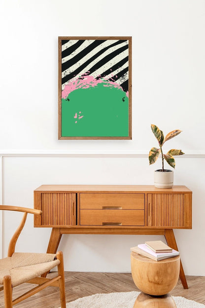 Modern Ahşap Çerçeveli Tablo 17 x 23