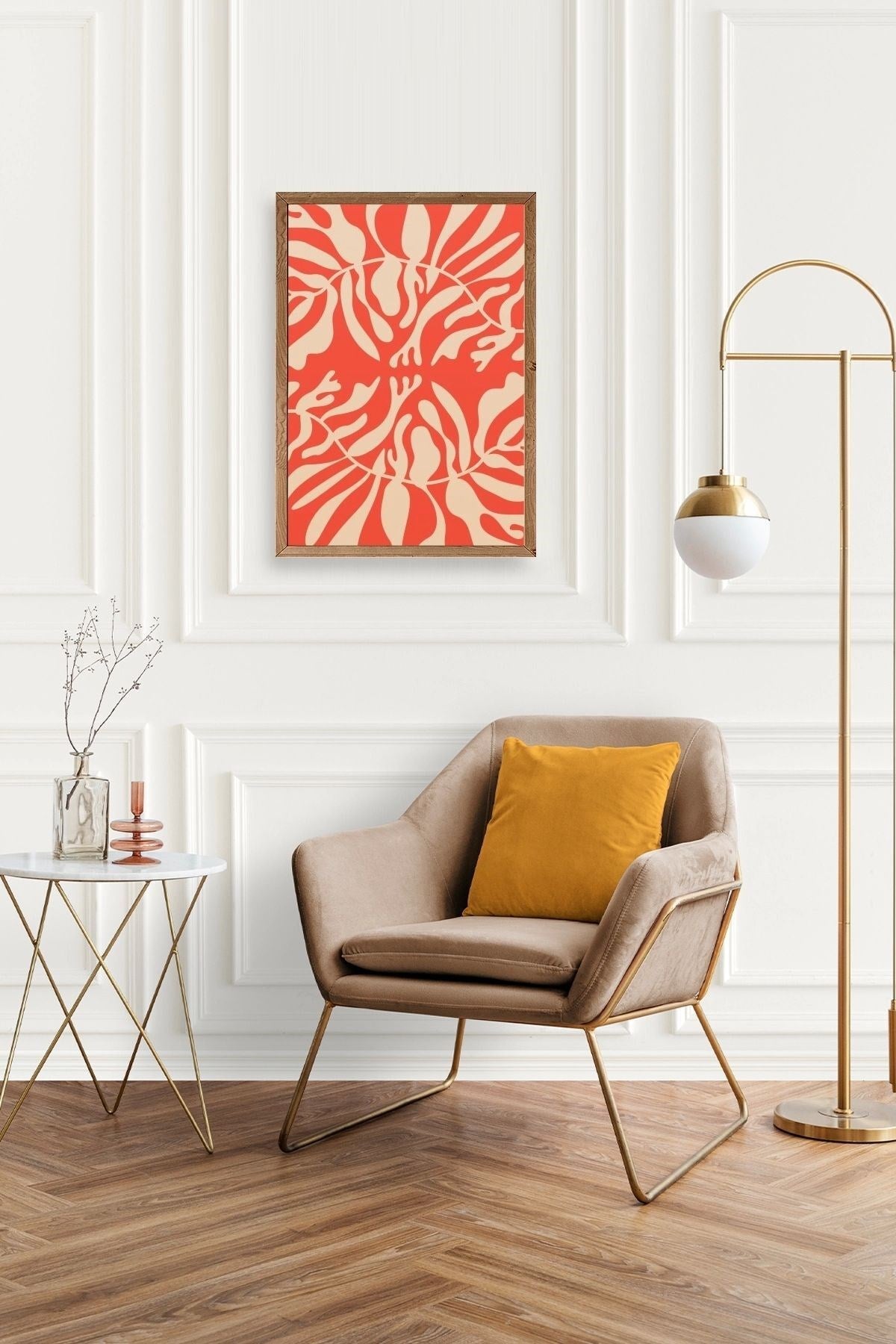 Modern Ahşap Çerçeveli Tablo 17 x 23