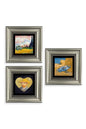 Van Gogh 3 lü Set Çerçeveli Taş Tablo 20 cm