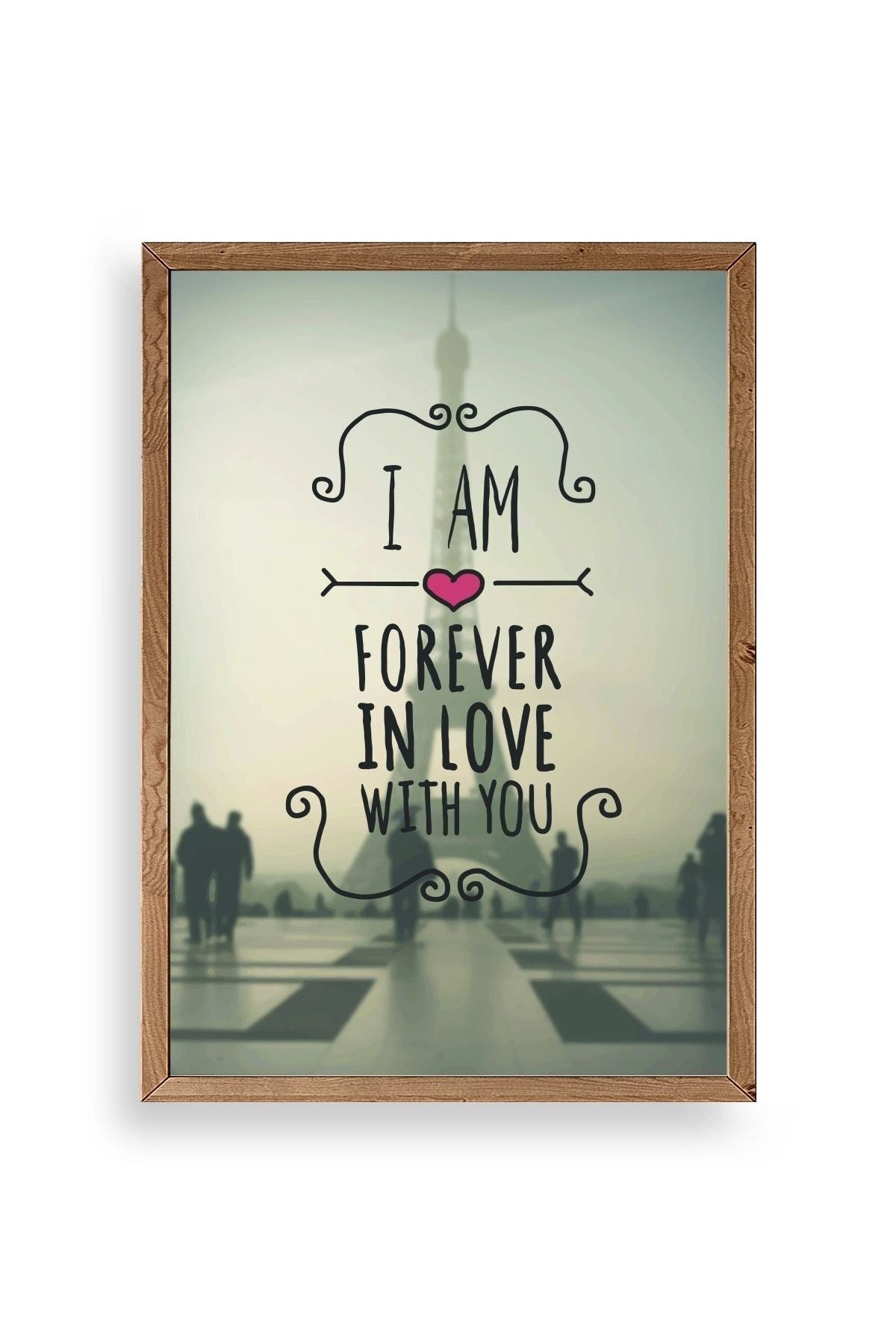 Motto Ahşap Çerçeveli Tablo 17 x 23