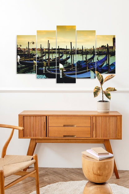 Deniz Manzarası 5 Parçalı Mdf Tablo 60 x 100