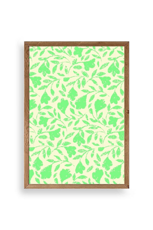 Yapraklar Ahşap Çerçeveli Tablo 50 x 70