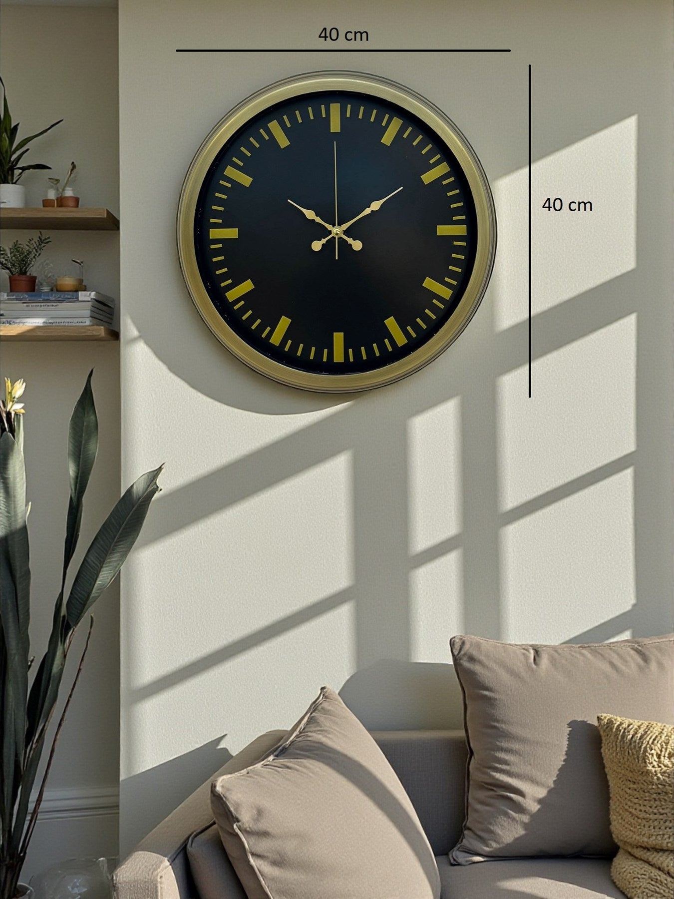 Zentime 40 Cm Eskitme Vintage Duvar Saati