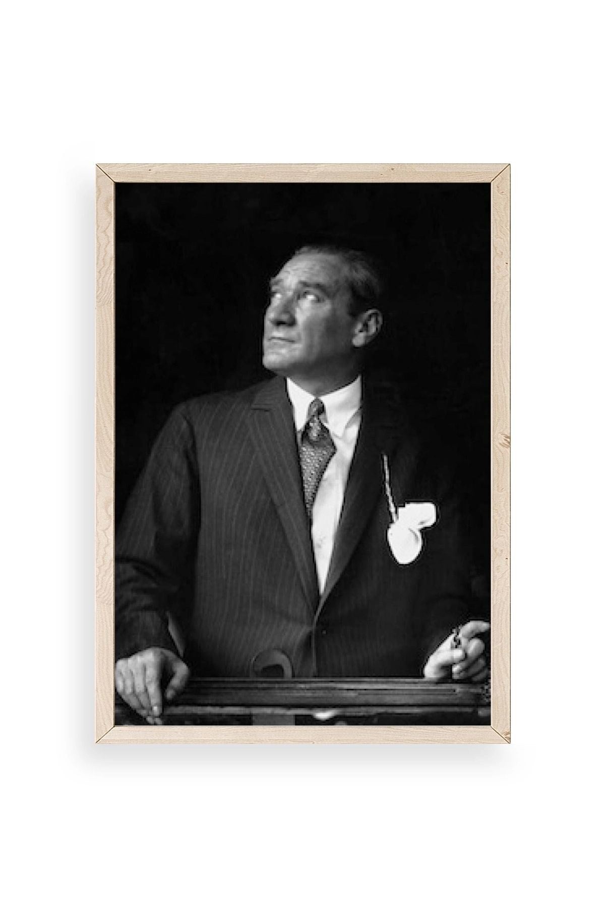 Atatürk Ahşap Çerçeveli Tablo 30 x 42