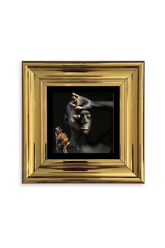 Kadın Çerçeveli Taş Tablo 20 cm