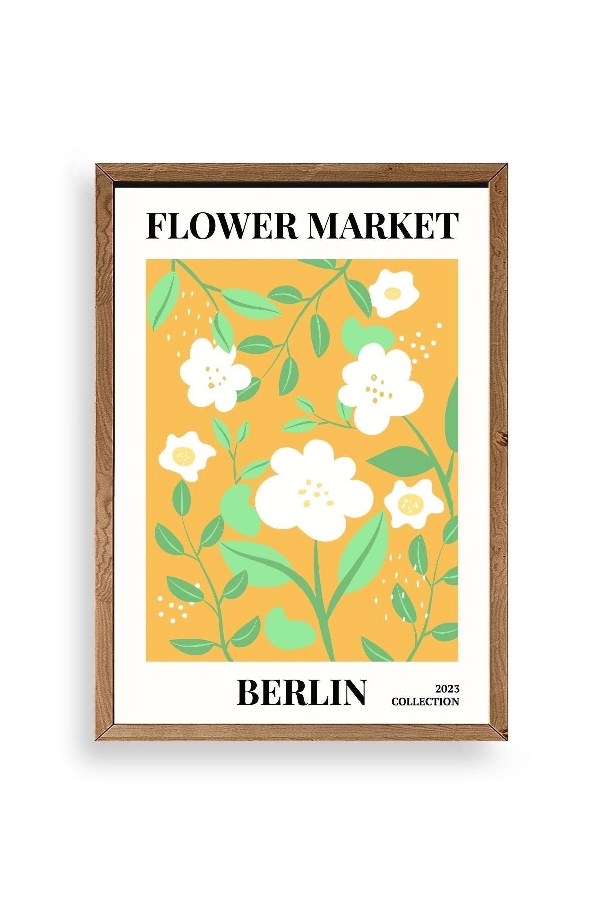 Çiçek Ahşap Çerçeveli Tablo 50 x 70