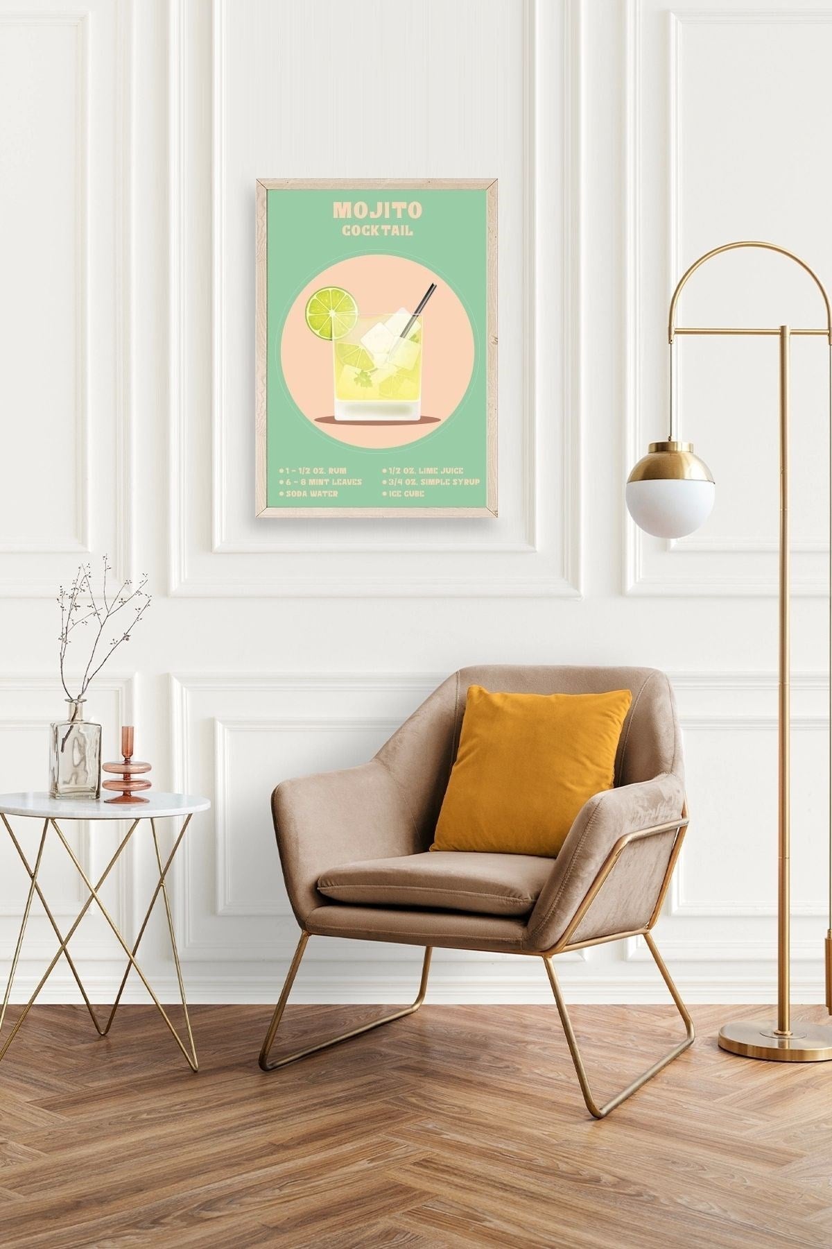 Mojito Ahşap Çerçeveli Tablo 50 x 70