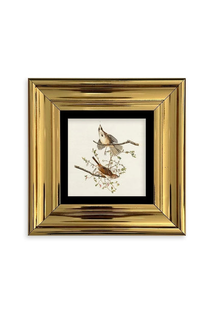 Yabani Dal Serçe Çerçeveli Taş Tablo 20 cm