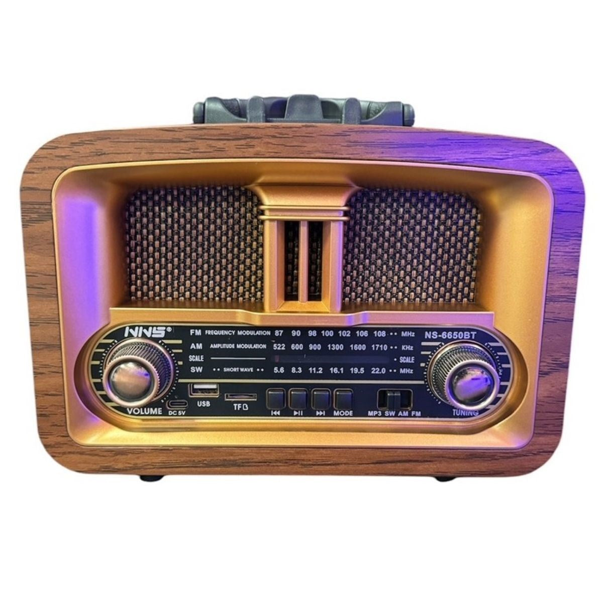 BUFFER® Taşınabilir Klasik AM/FM/SW  Retro Ev Radyo USB ile Şarj Olabilen Retro Radyo