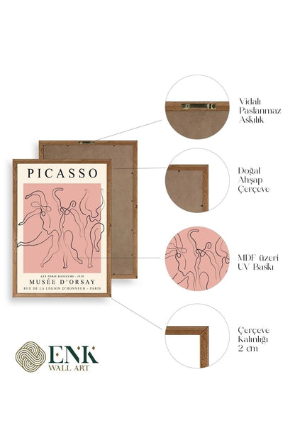 Picasso Ahşap Çerçeveli Tablo 50 x 70