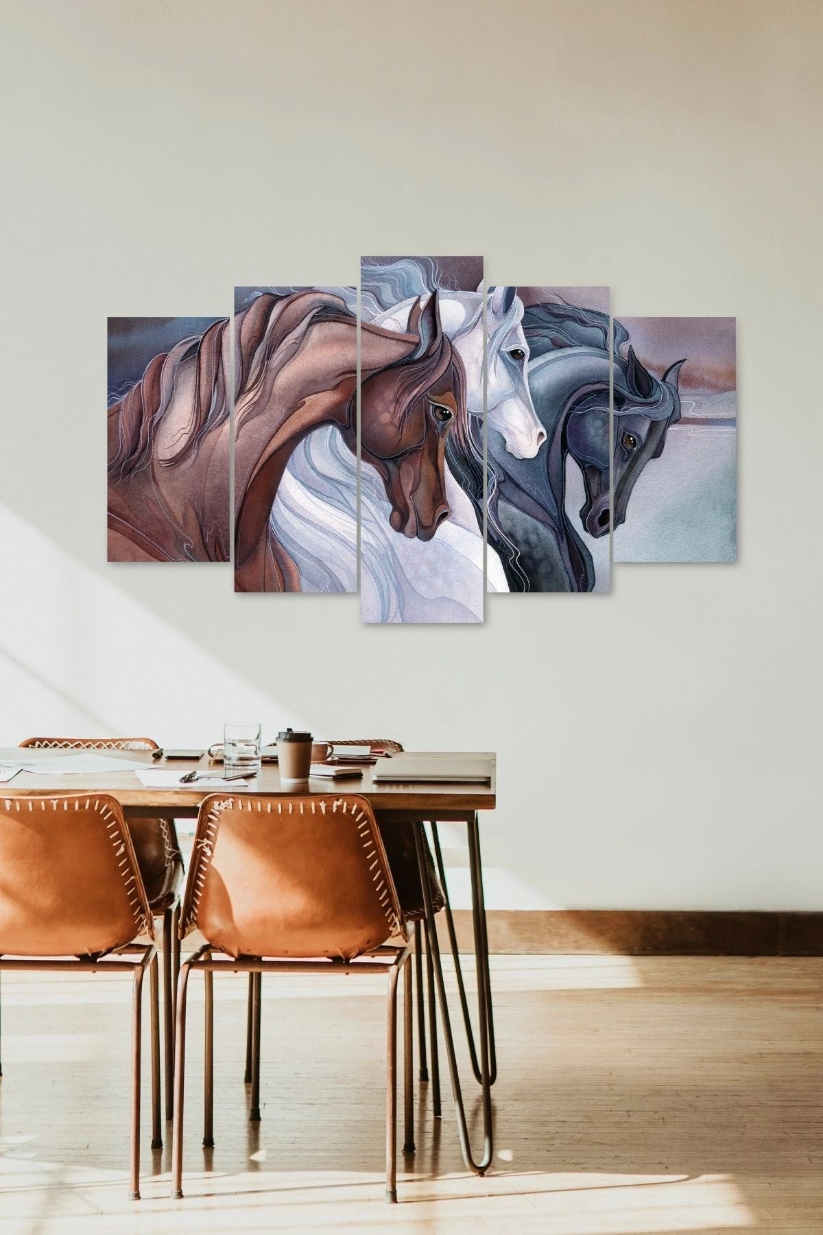 Atlar 5 Parçalı Mdf Tablo 60 x 100