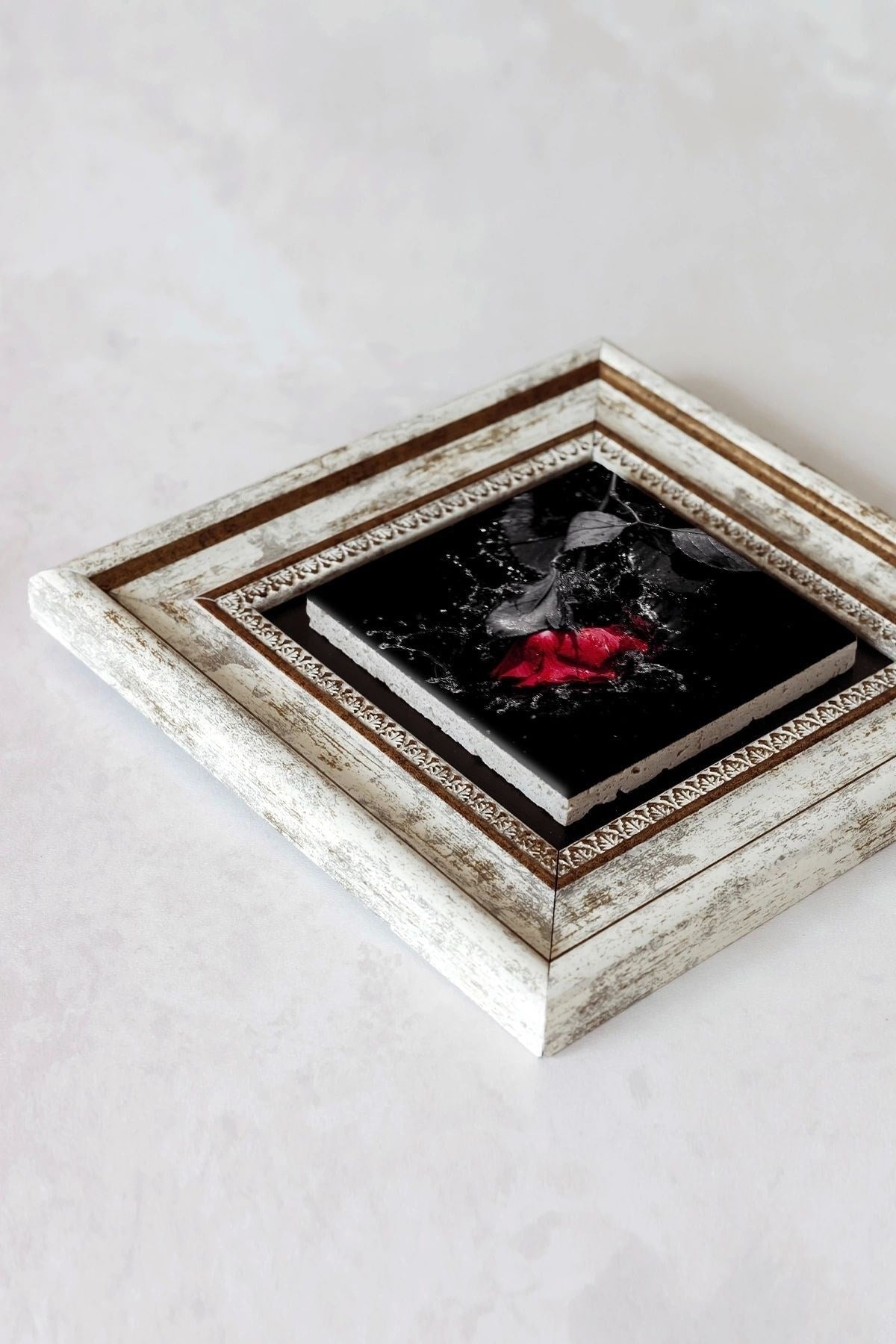 Çerçeveli Taş Tablo , Çerçeveli Taş Duvar Dekoru-enkcrcvtbl-00107 20 cm