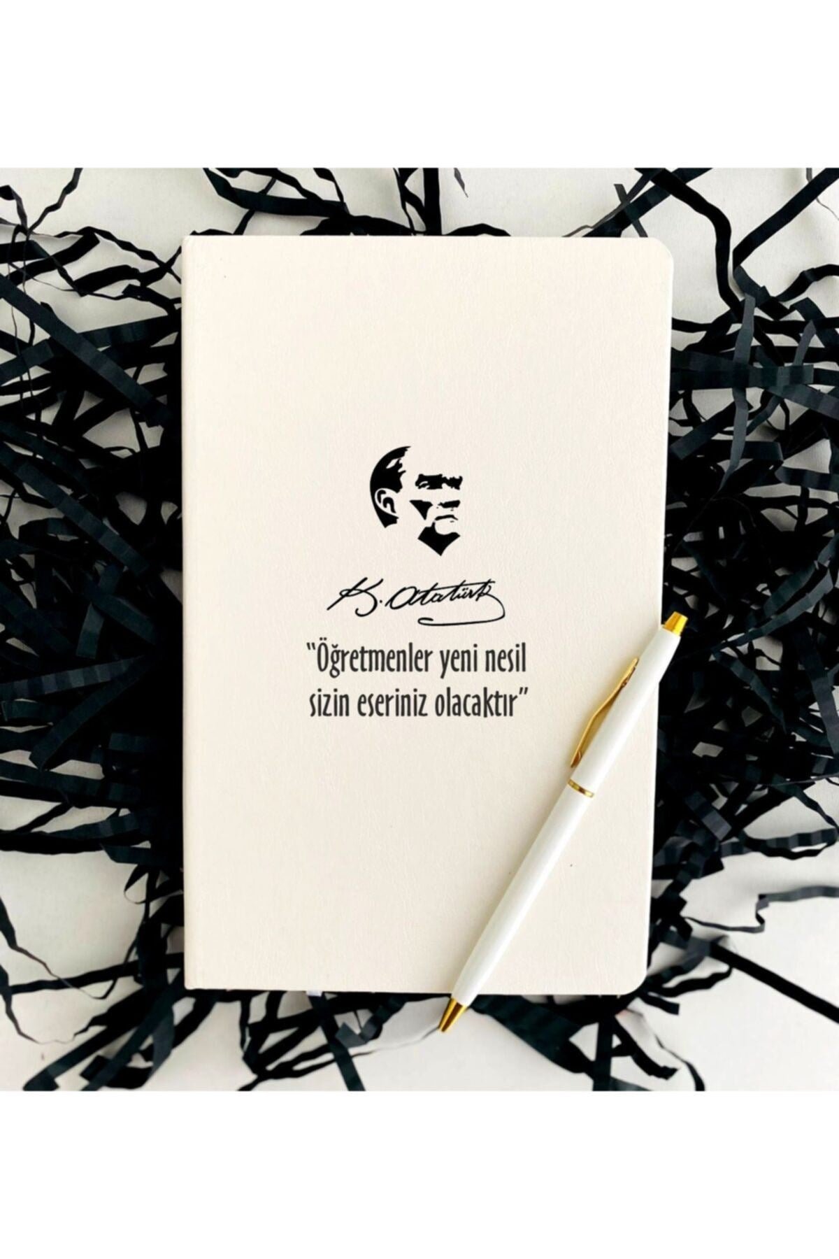 Öğretmenler Günü Atatürk Silüet Baskılı Defter Kalem Seti