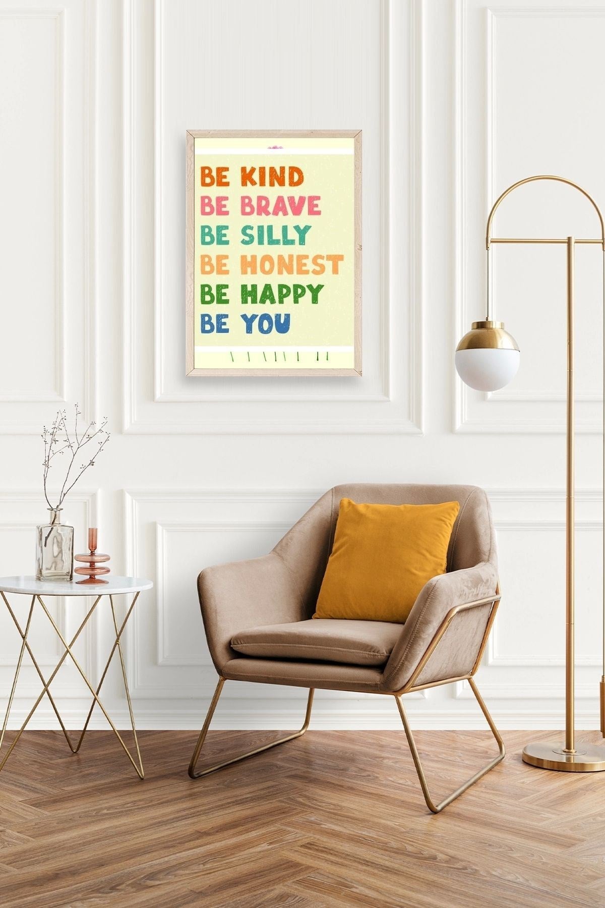 Motto Ahşap Çerçeveli Tablo 23 x 30