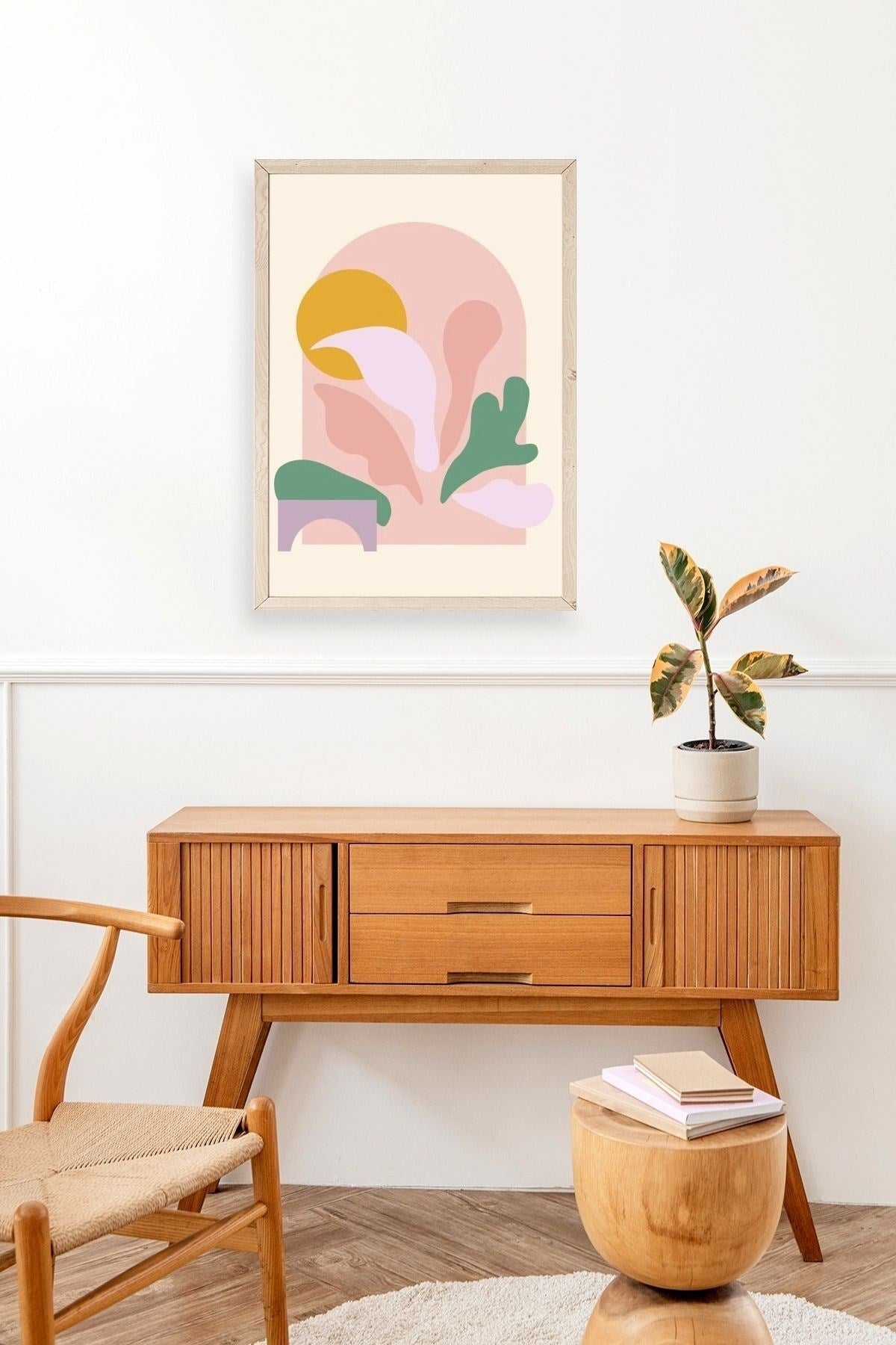 Modern Ahşap Çerçeveli Tablo 50 x 70