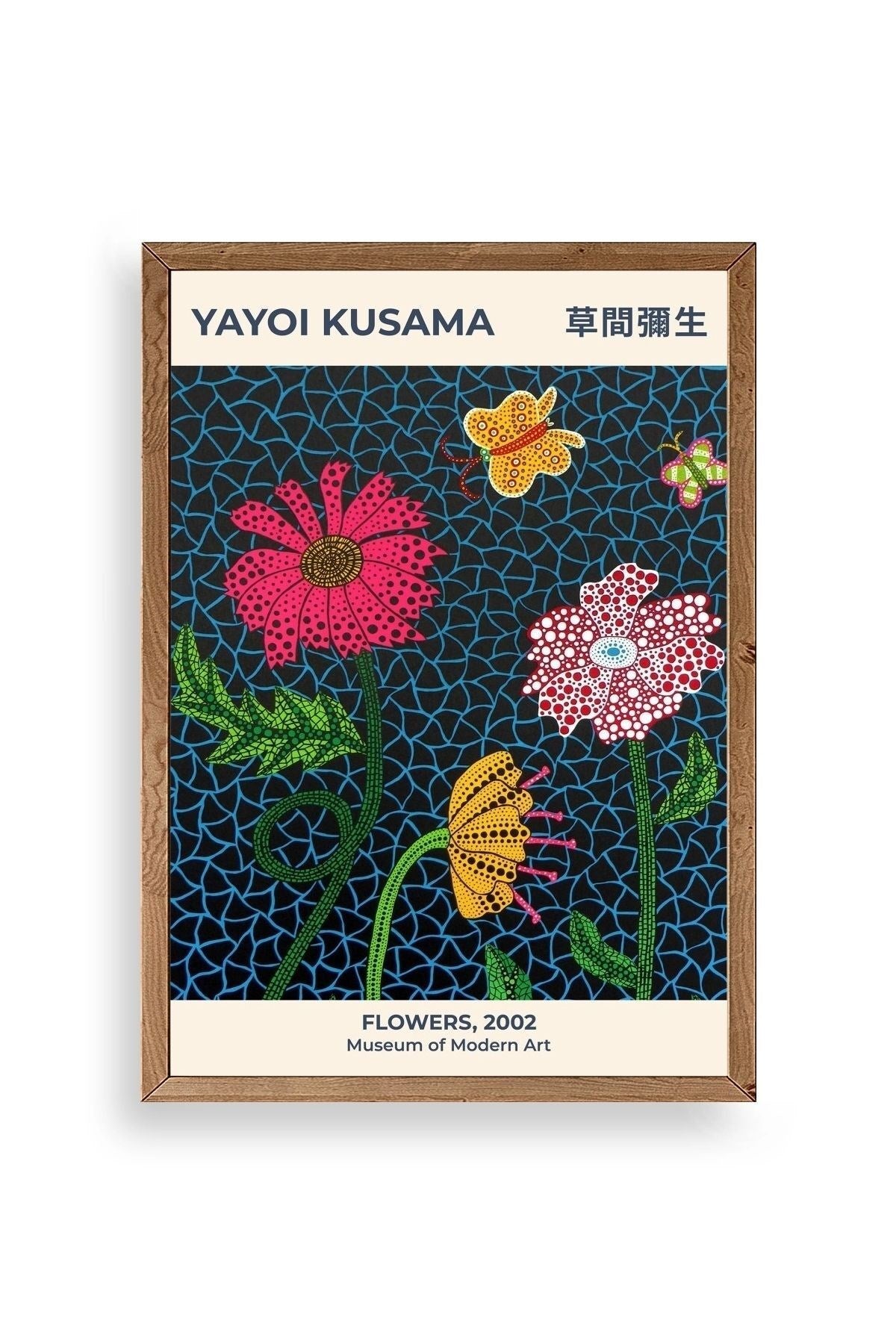 Yayoi Kusama Ahşap Çerçeveli Tablo 17 x 23