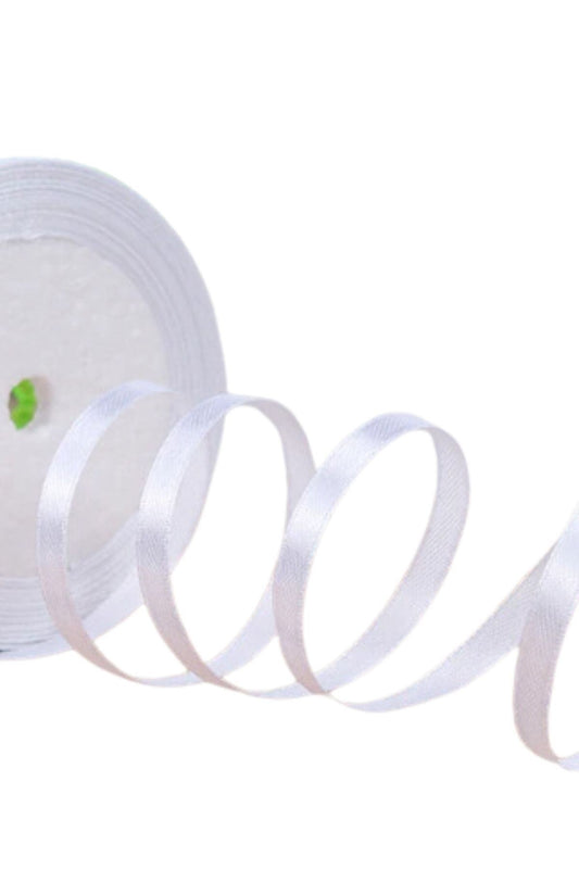 Saten Kurdele 1 cm 10 Metre Beyaz