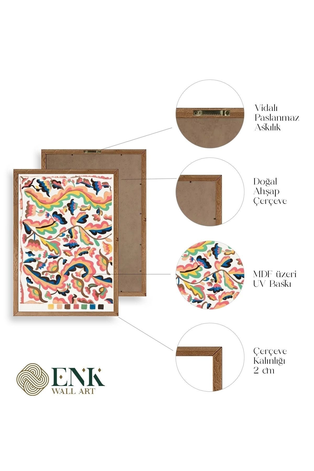 Etna Wiswall Ahşap Çerçeveli Tablo 50 x 70