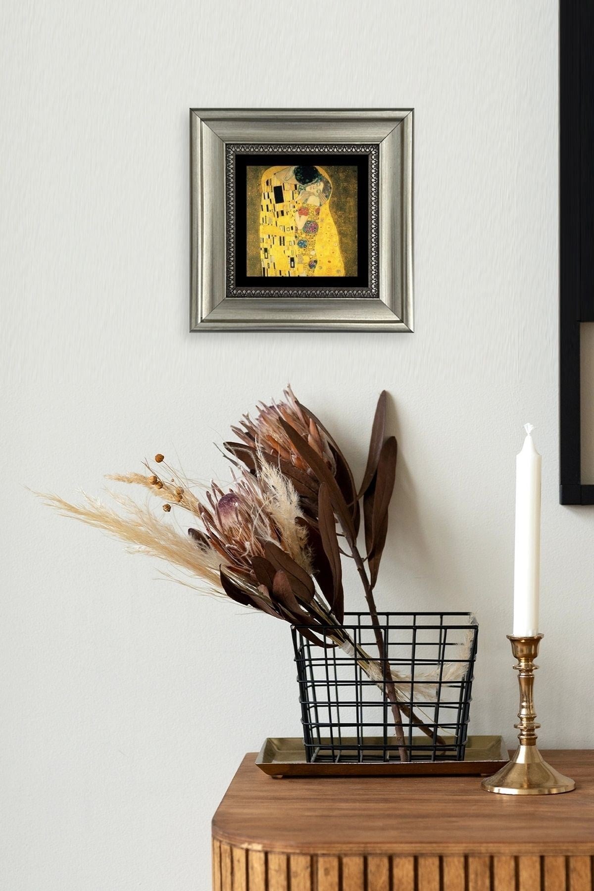 Gustav Klimpt Çerçeveli Taş Tablo 20 cm