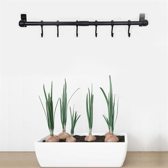 BUFFER® Duvara Monte Edilen 6 Kancalı Dekor Kaşıklık ve Kupa Askısı