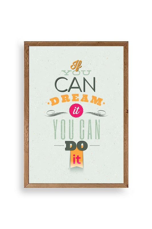 Motto Ahşap Çerçeveli Tablo 23 x 30