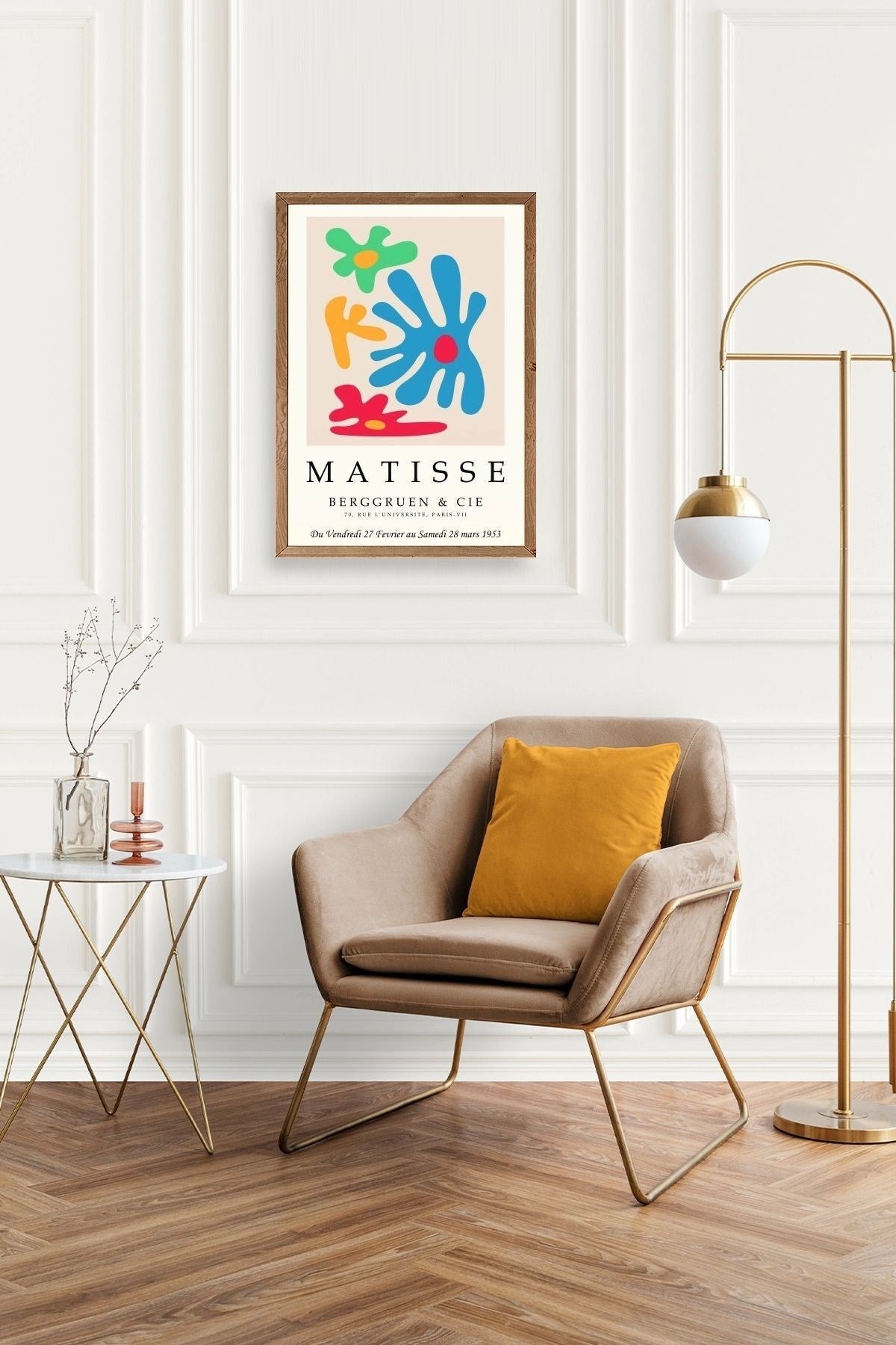 Fransız Ahşap Çerçeveli Tablo 17 x 23