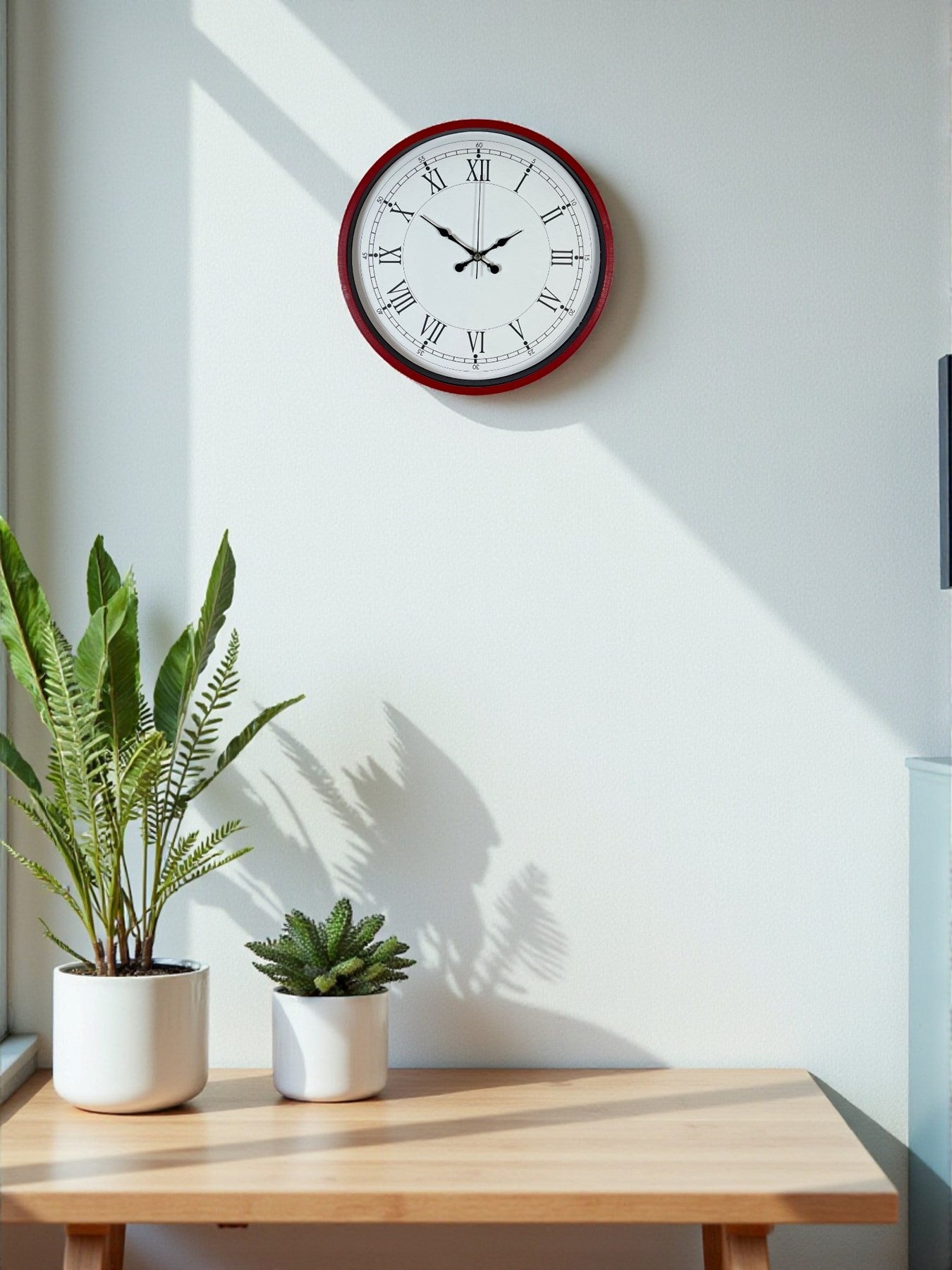 Zentime 36 Cm Kırmızı Dekoratif Duvar Saati