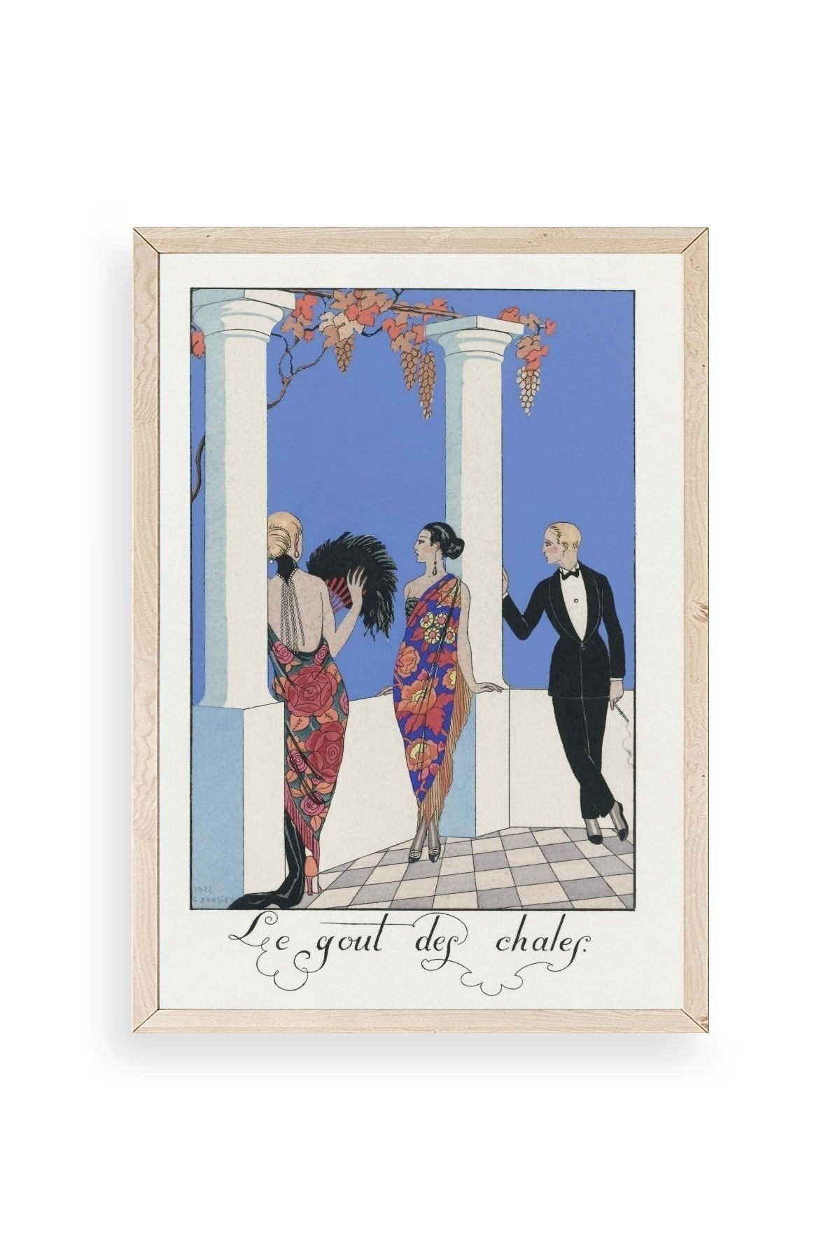 George Barbier Ahşap Çerçeveli Tablo 23 x 30
