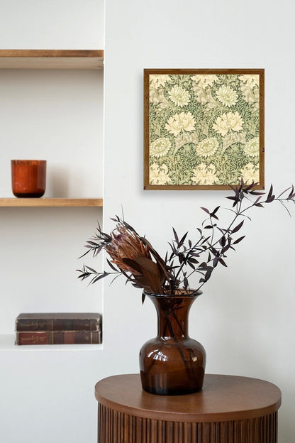 Çiçek Ahşap Çerçeveli Tablo 23 x 23