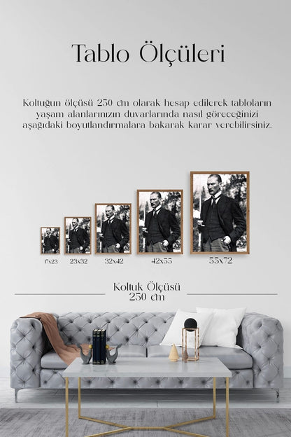 Atatürk Ahşap Çerçeveli Tablo 23 x 30