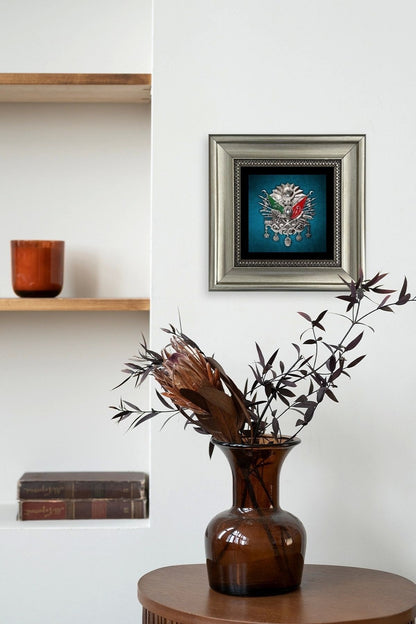 Osmanlı Tuğrası Çerçeveli Taş Tablo 20 cm