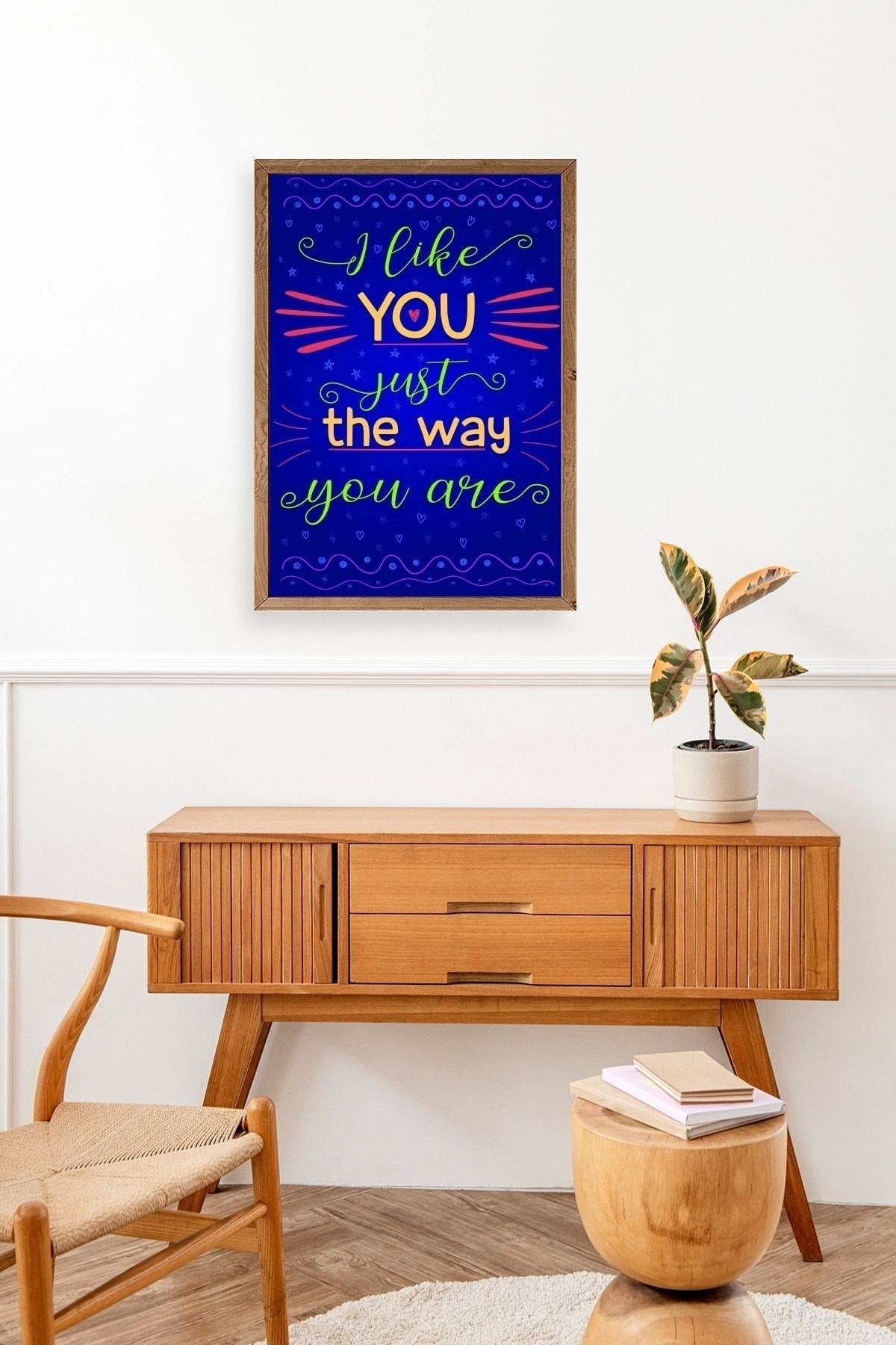 Motto Ahşap Çerçeveli Tablo 30 x 42