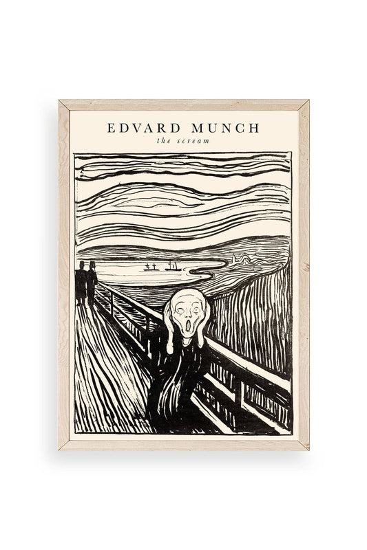 Çığlık Ahşap Çerçeveli Tablo 30 x 42