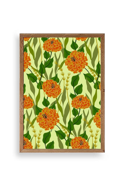 Çiçekler Ahşap Çerçeveli Tablo 30 x 42